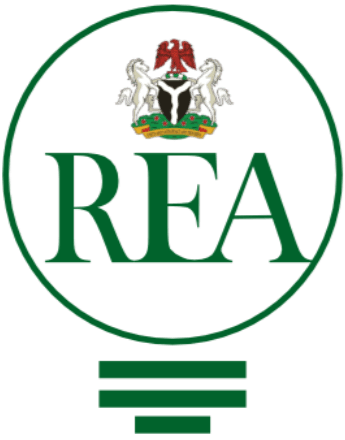 Rural Electrification Agency logo on a light ground